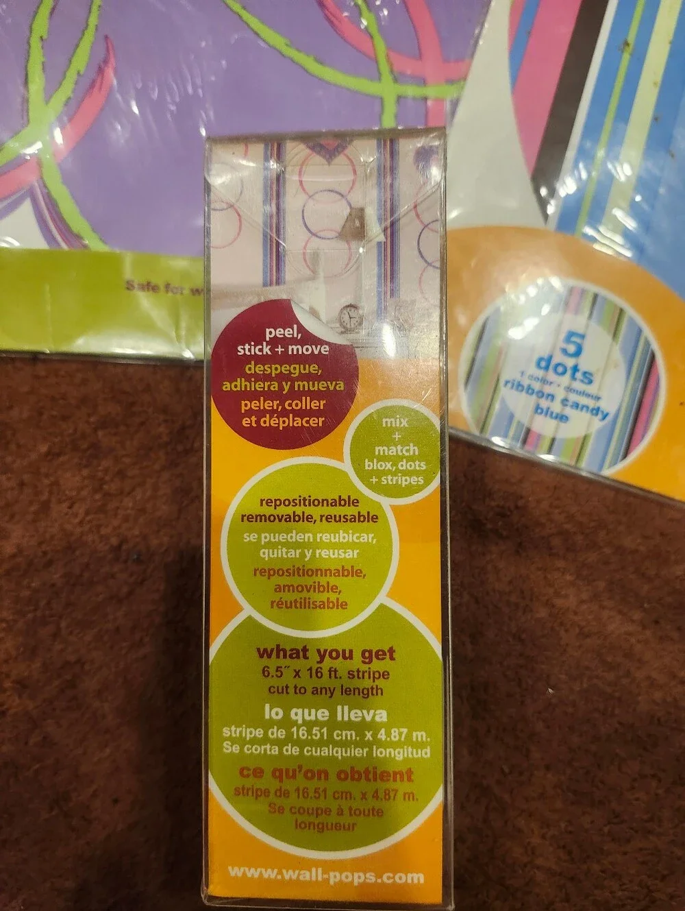 New In Package Wall Pops Peel-and-Stick Wall Decals (3 Packages)